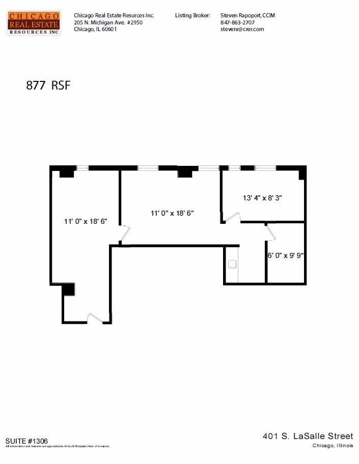 401 S LaSalle St, Chicago, IL en alquiler Plano de la planta- Imagen 1 de 1