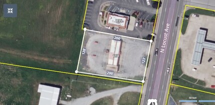 1125 N Locust Ave, Lawrenceburg, TN - VISTA AÉREA  vista de mapa - Image1