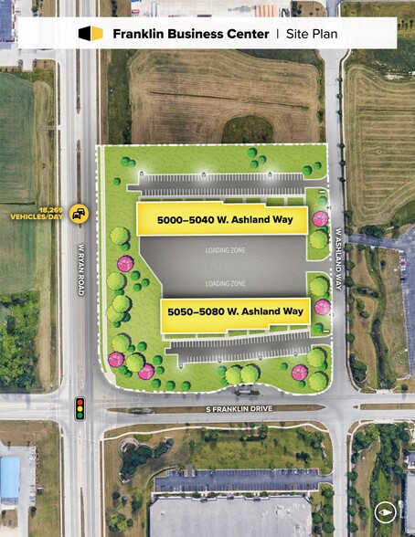 5000-5040 Ashland Way, Franklin, WI en alquiler - Plano del sitio - Imagen 1 de 6