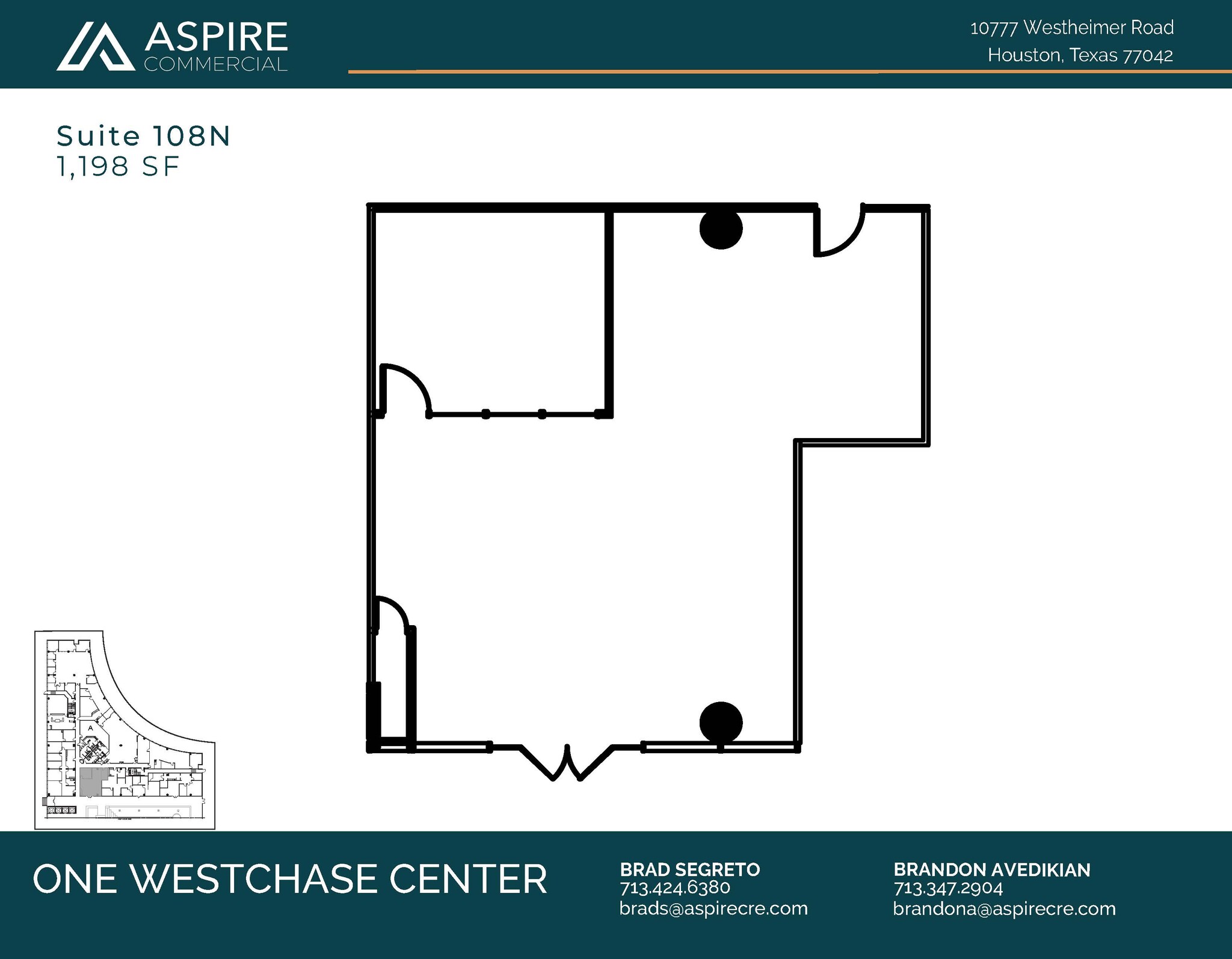 10777 Westheimer Rd, Houston, TX en alquiler Plano de la planta- Imagen 1 de 1