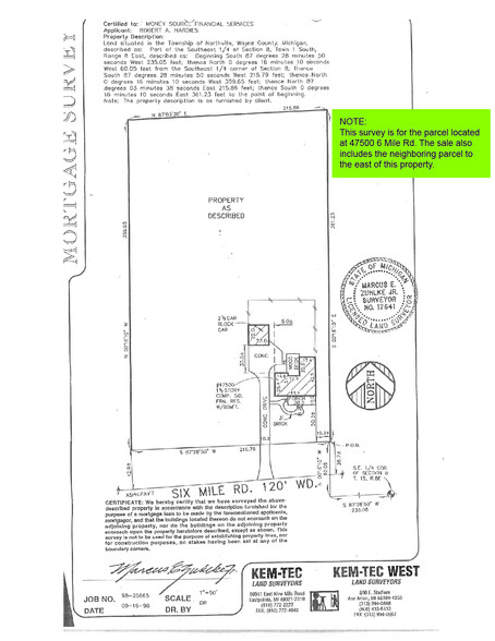 47500 6 Mile Rd, Northville, MI en venta - Plano de solar - Imagen 2 de 2