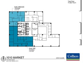 1010 Market St, Saint Louis, MO en alquiler Plano de la planta- Imagen 1 de 1