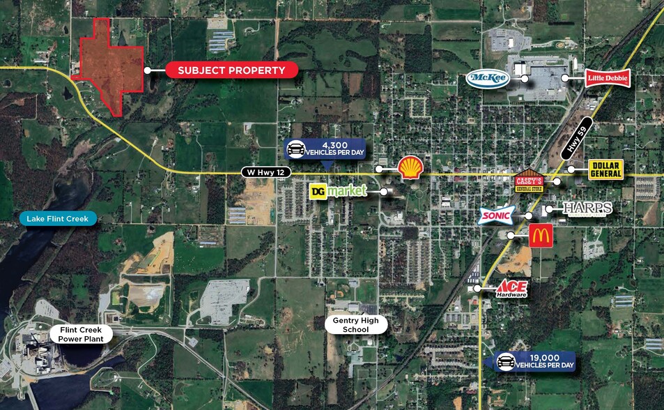 Gann Rd, Gentry, AR en venta - Vista aérea - Imagen 2 de 2