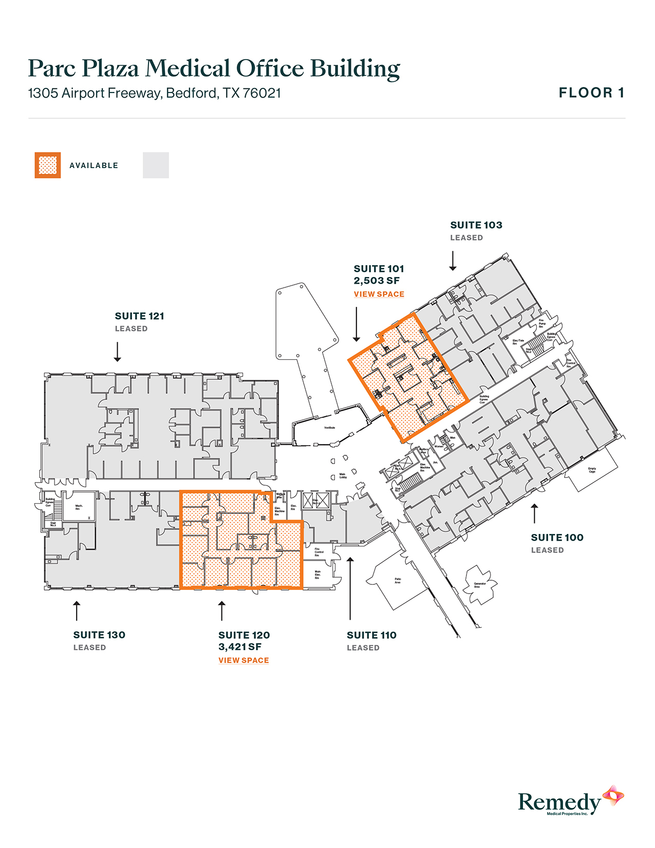 1305 Airport Fwy, Bedford, TX en alquiler Plano de la planta- Imagen 1 de 3