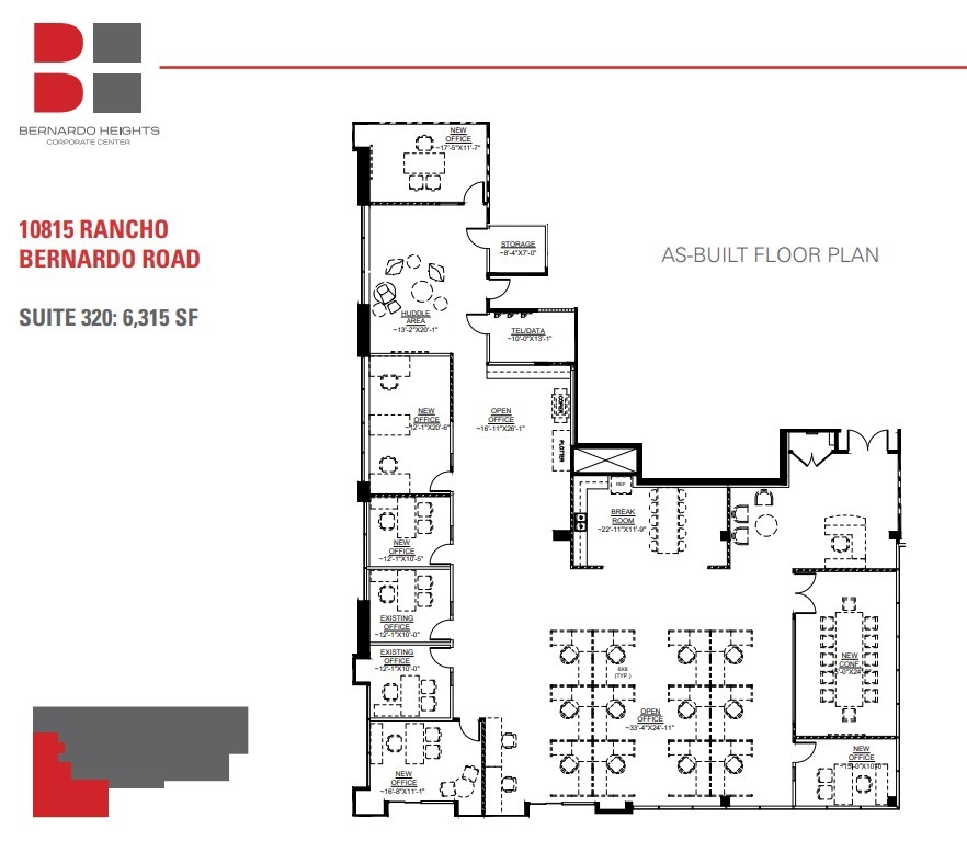 10815 Rancho Bernardo Rd, San Diego, CA en alquiler Plano de la planta- Imagen 1 de 1