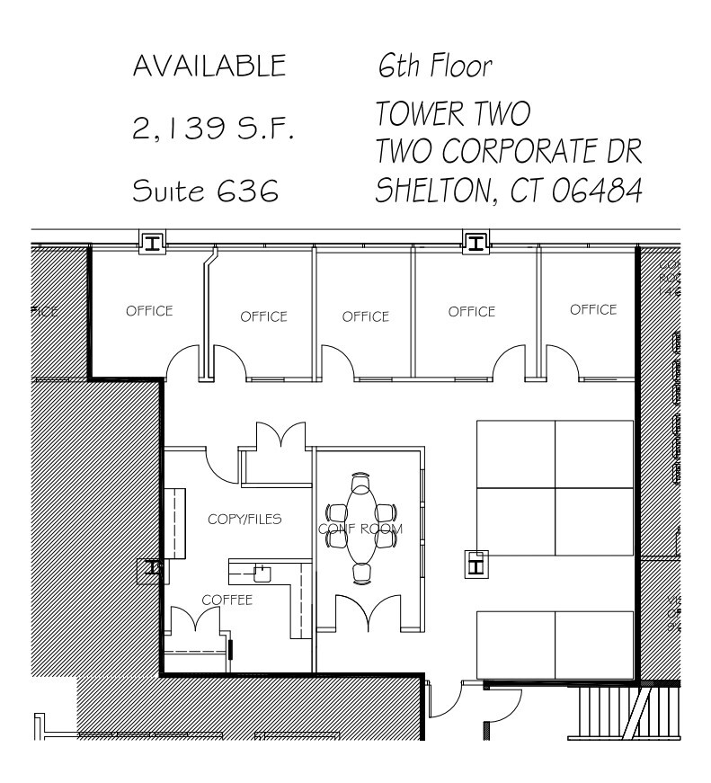 2 Corporate Dr, Shelton, CT en alquiler Plano de la planta- Imagen 1 de 1