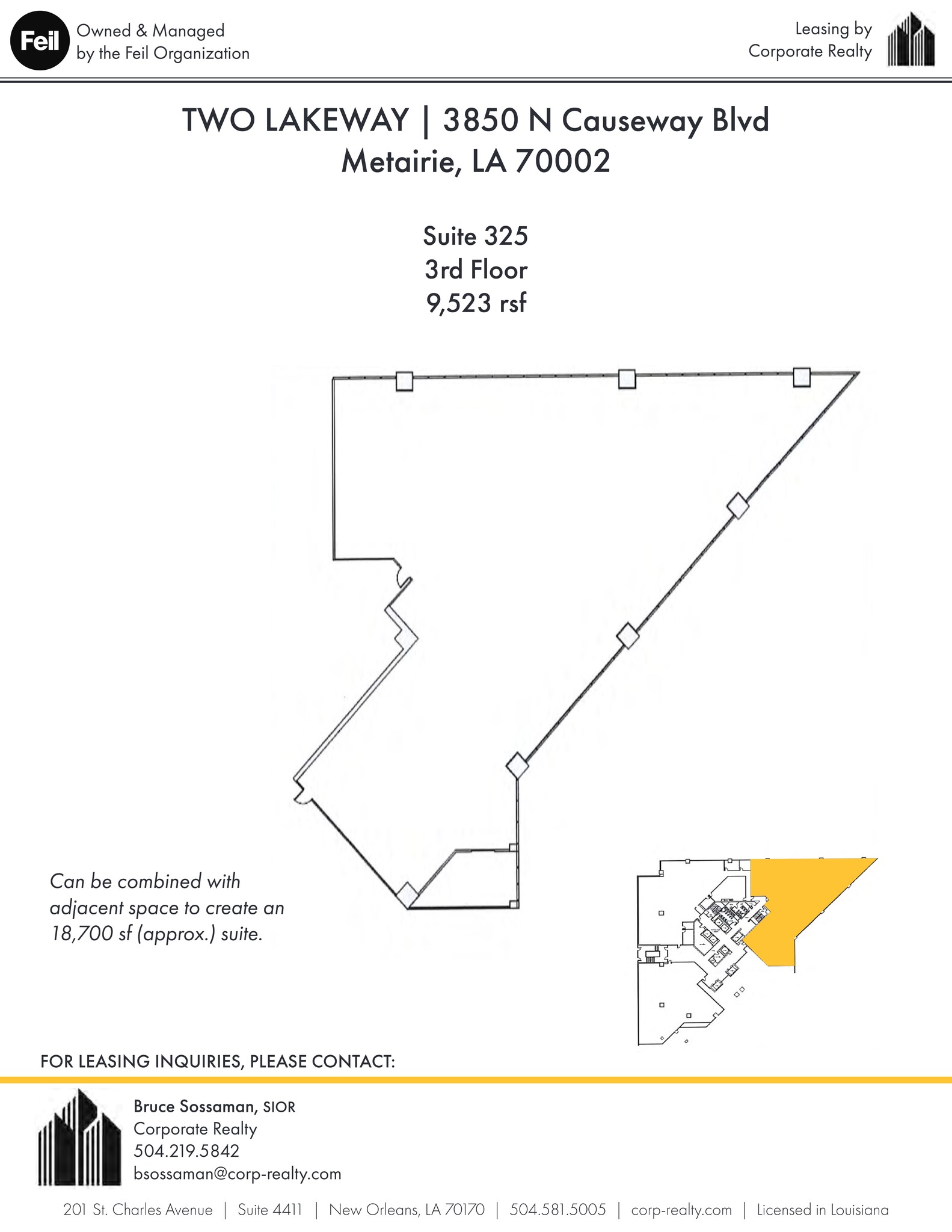 3900 N Causeway Blvd, Metairie, LA en alquiler Plano del sitio- Imagen 1 de 1