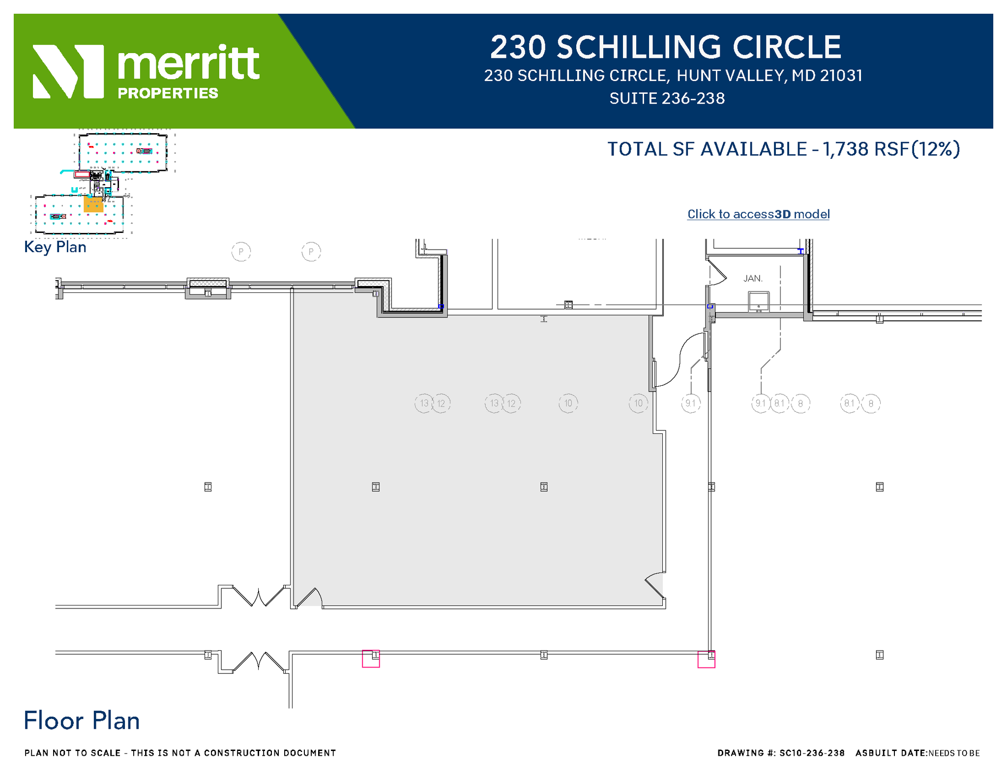 215 Schilling Cir, Hunt Valley, MD en alquiler Plano de la planta- Imagen 1 de 1