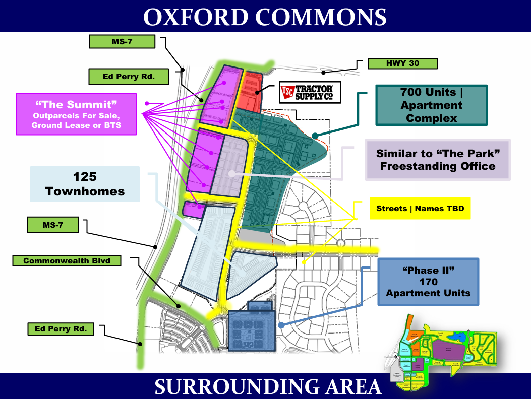 The Summit at Oxford Commons - Sisk Ave., Oxford, MS en alquiler Foto del edificio- Imagen 1 de 8