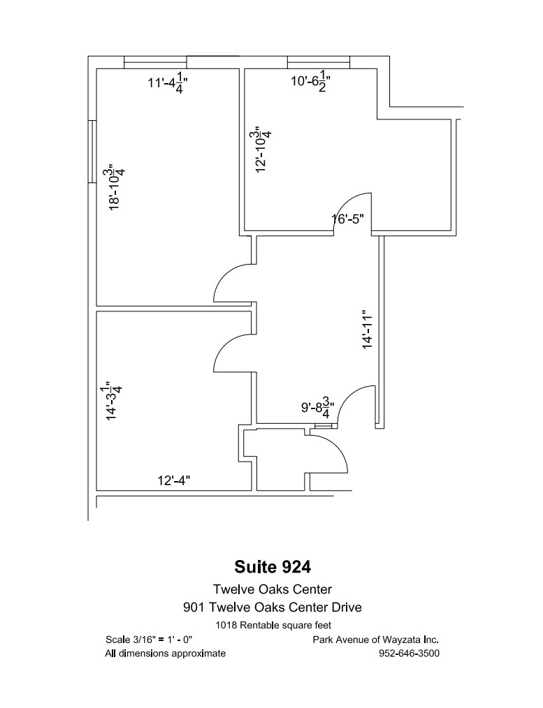 600 Twelve Oaks Center Dr, Wayzata, MN en alquiler Plano de la planta- Imagen 1 de 1