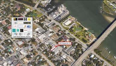 208 Magnolia St, New Smyrna Beach, FL - VISTA AÉREA  vista de mapa - Image1