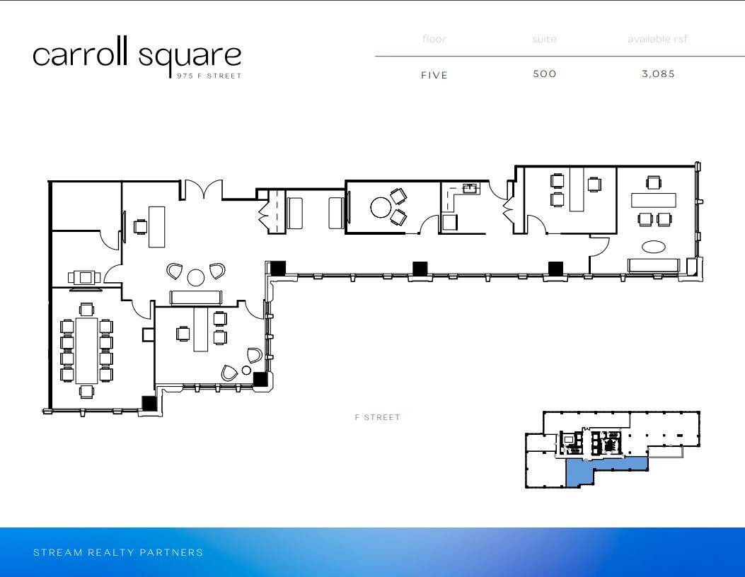 975 F St NW, Washington, DC en alquiler Plano de la planta- Imagen 1 de 1