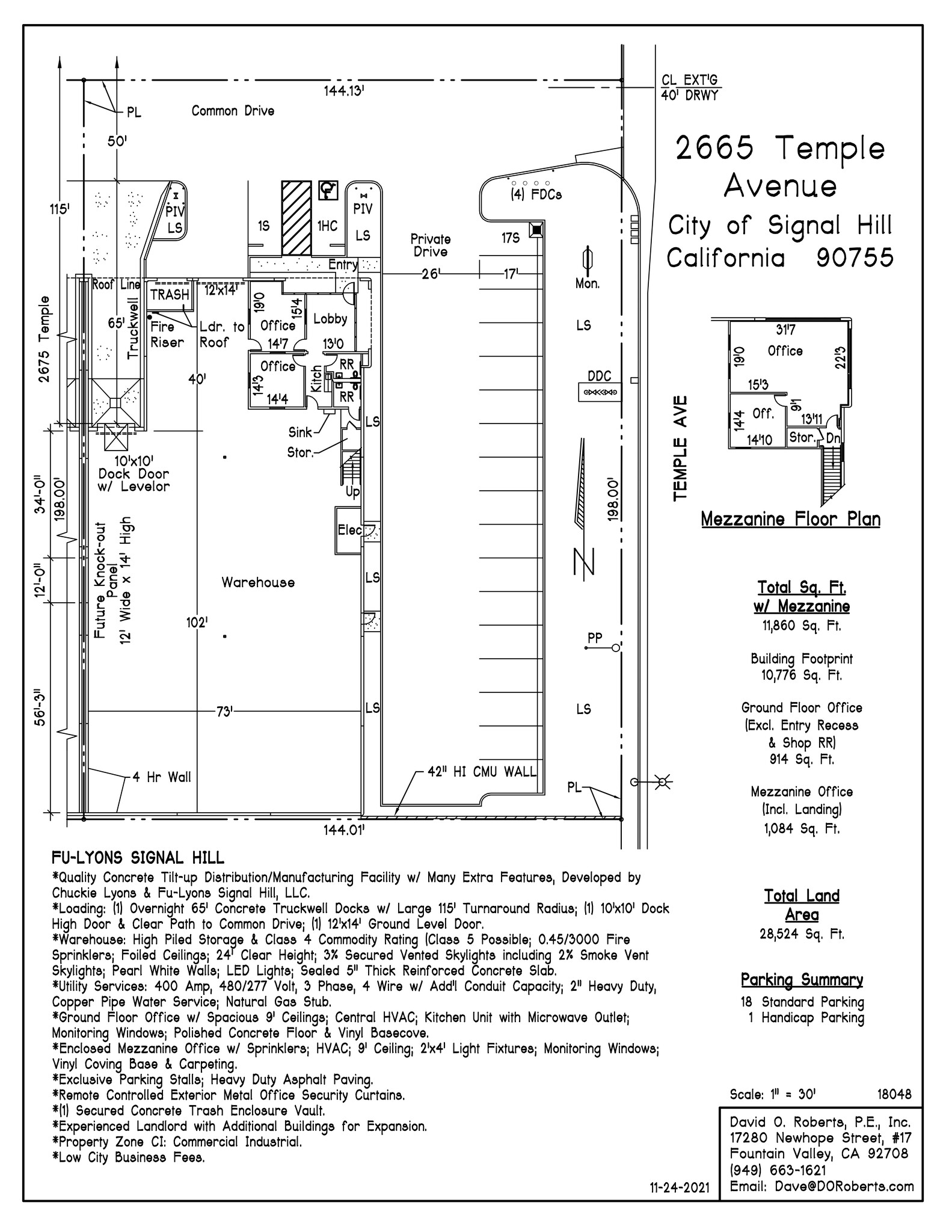 2665 Temple Ave, Signal Hill, CA en alquiler Plano del sitio- Imagen 1 de 12