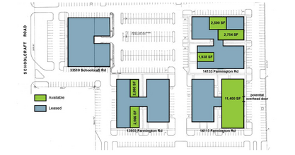 13955-13975 Farmington Rd, Livonia, MI en alquiler Plano del sitio- Imagen 1 de 1