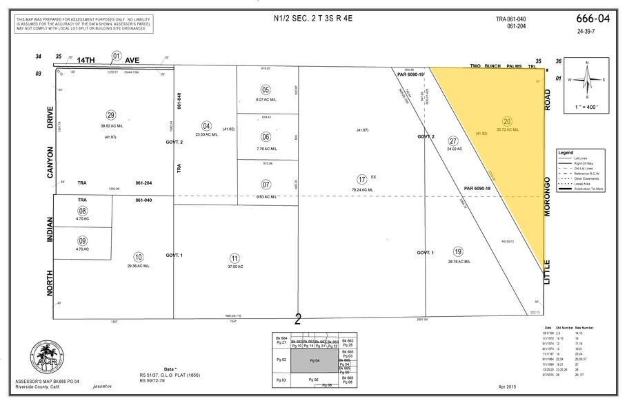 Little Morongo Rd, Desert Hot Springs, CA en venta - Plano de solar - Imagen 3 de 3