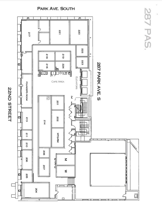 287 Park Ave S, New York, NY en alquiler Plano de la planta- Imagen 1 de 1