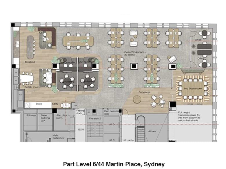 44 Martin Pl, Sydney en alquiler Plano de la planta- Imagen 1 de 2