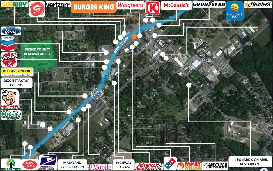 3527 Us Highway 84, Blackshear, GA en venta - Vista aérea - Imagen 2 de 2