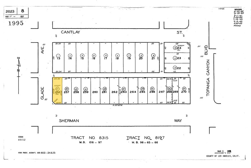 22063-22065 Sherman Way, Canoga Park, CA en alquiler - Plano de solar - Imagen 2 de 2