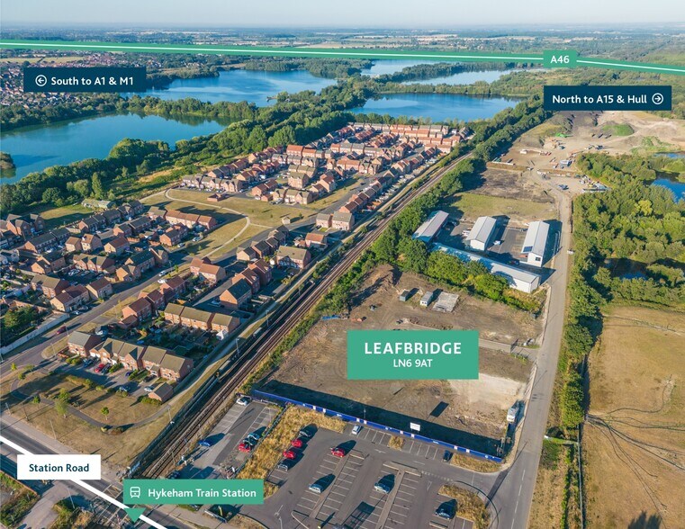 Station Rd, North Hykeham en venta - Vista aérea - Imagen 2 de 2
