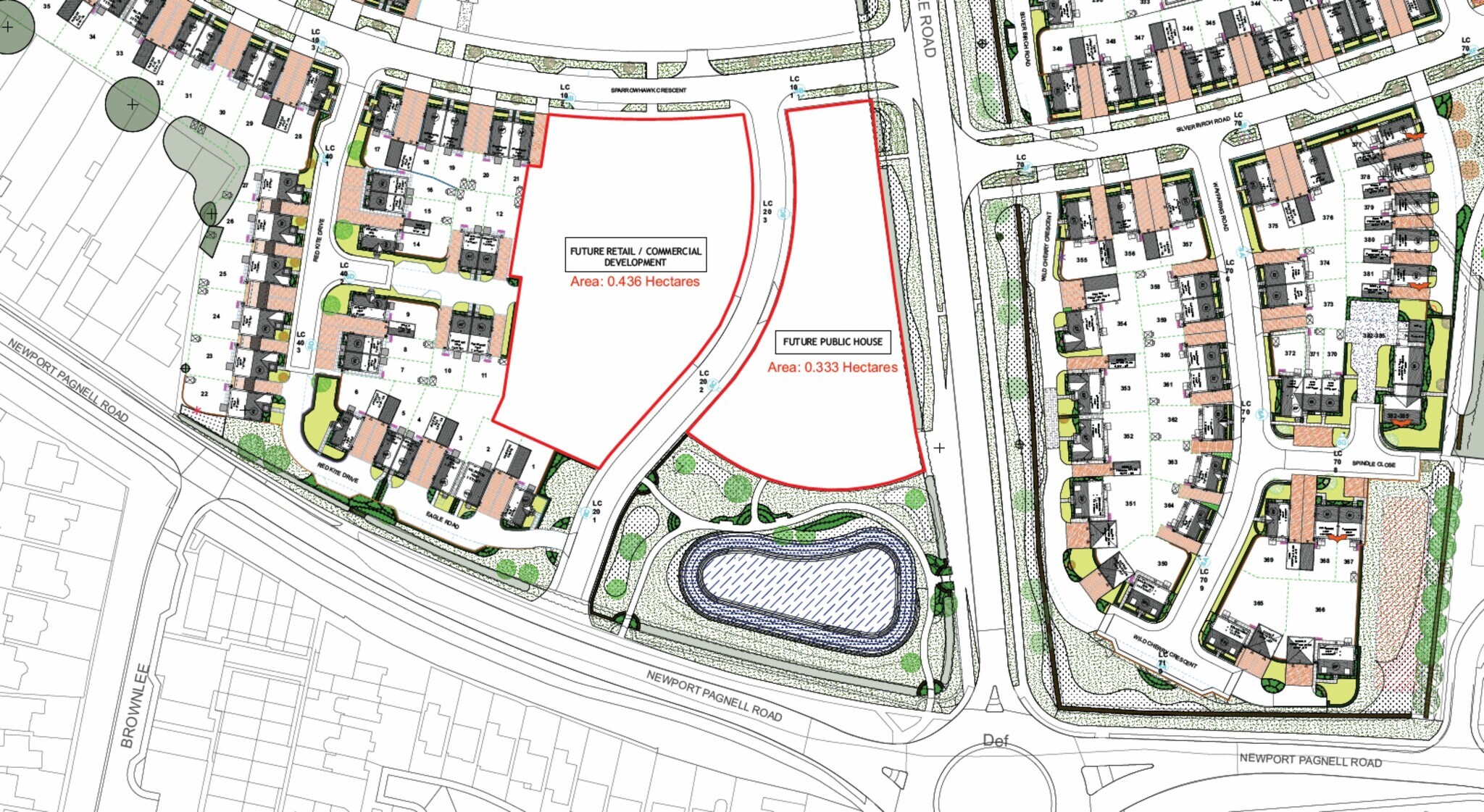 Sparrowhawk Crescent, Northampton en venta Plano del sitio- Imagen 1 de 2