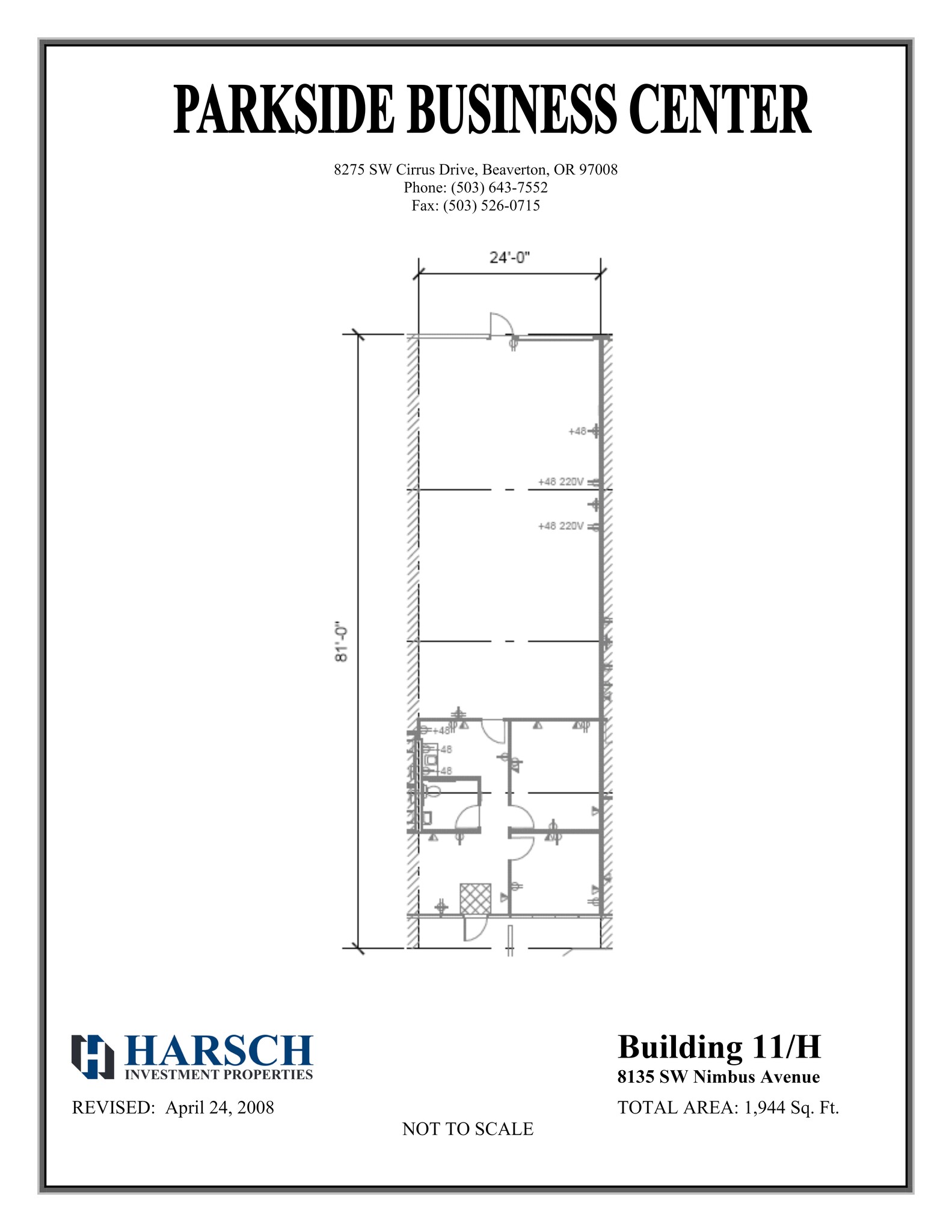 8362-8380 SW Nimbus Ave, Beaverton, OR en alquiler Plano del sitio- Imagen 1 de 1