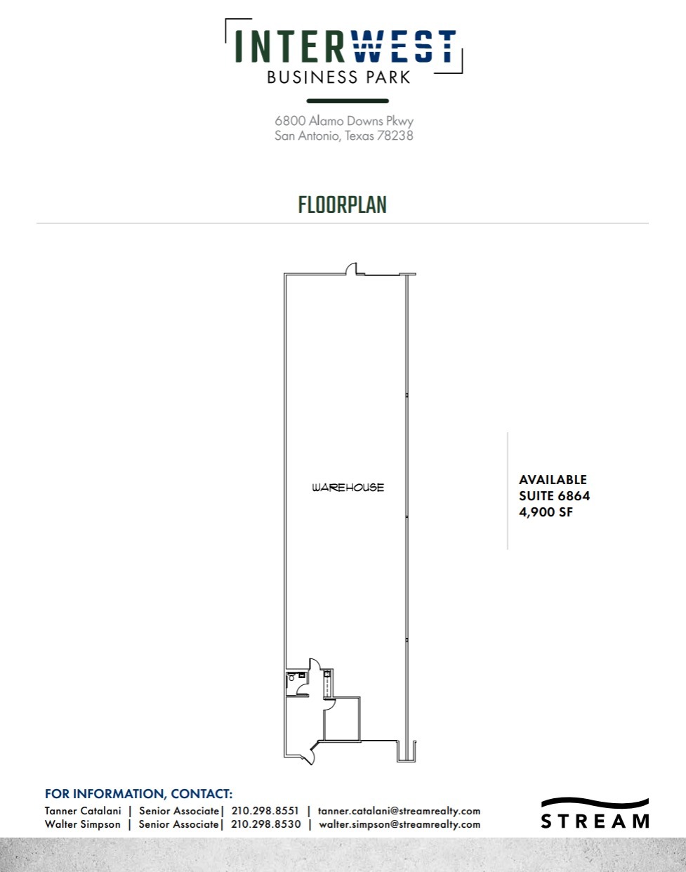 6850-6862 Alamo Downs Pky, San Antonio, TX en alquiler Plano de la planta- Imagen 1 de 1