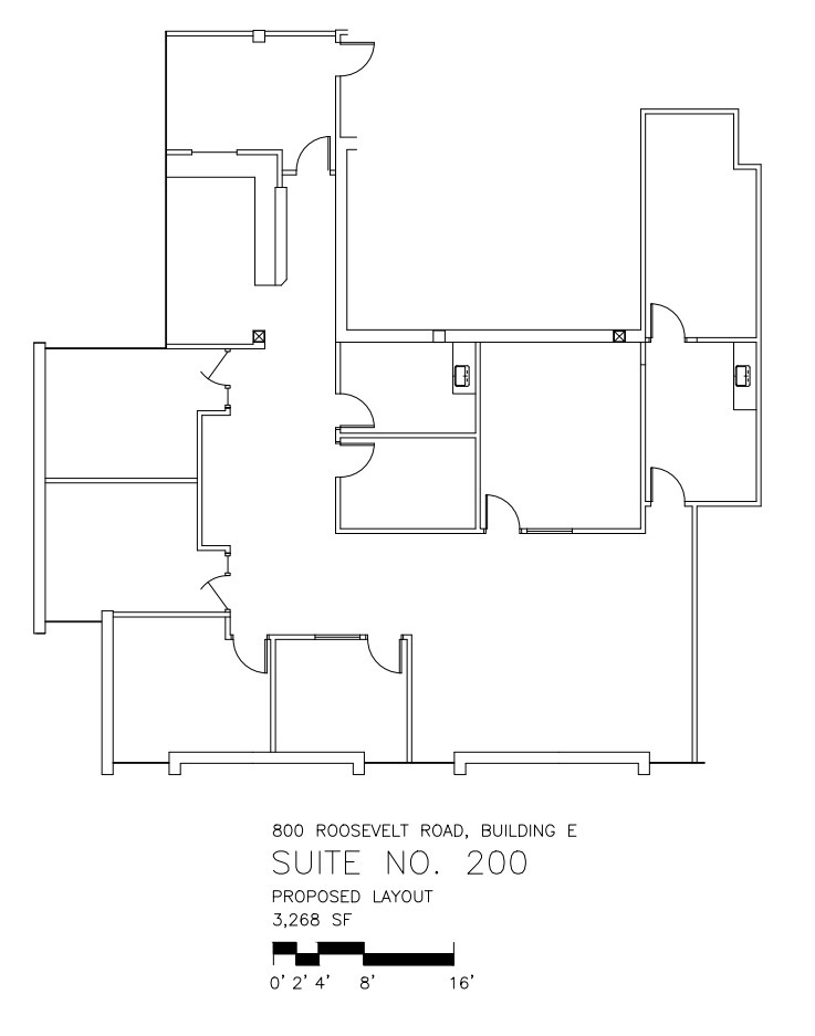 800 Roosevelt Rd, Glen Ellyn, IL en alquiler Plano de la planta- Imagen 1 de 1