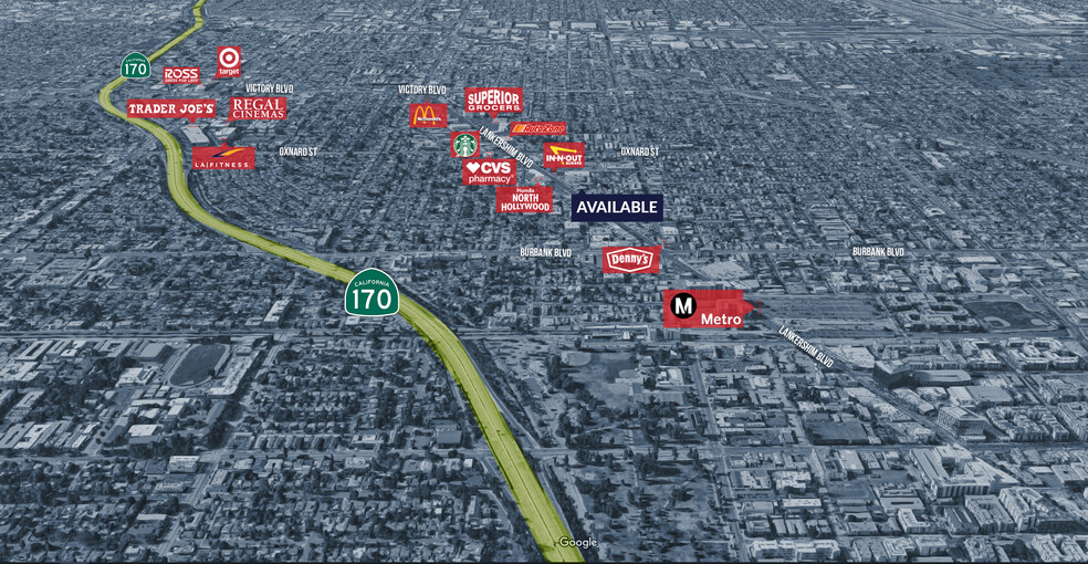 5802-5806 Lankershim Blvd, North Hollywood, CA en alquiler - Vista aérea - Imagen 3 de 5