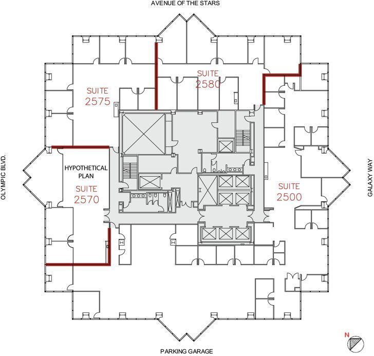 2121 Avenue of the Stars, Century City, CA en alquiler Plano de la planta- Imagen 1 de 1