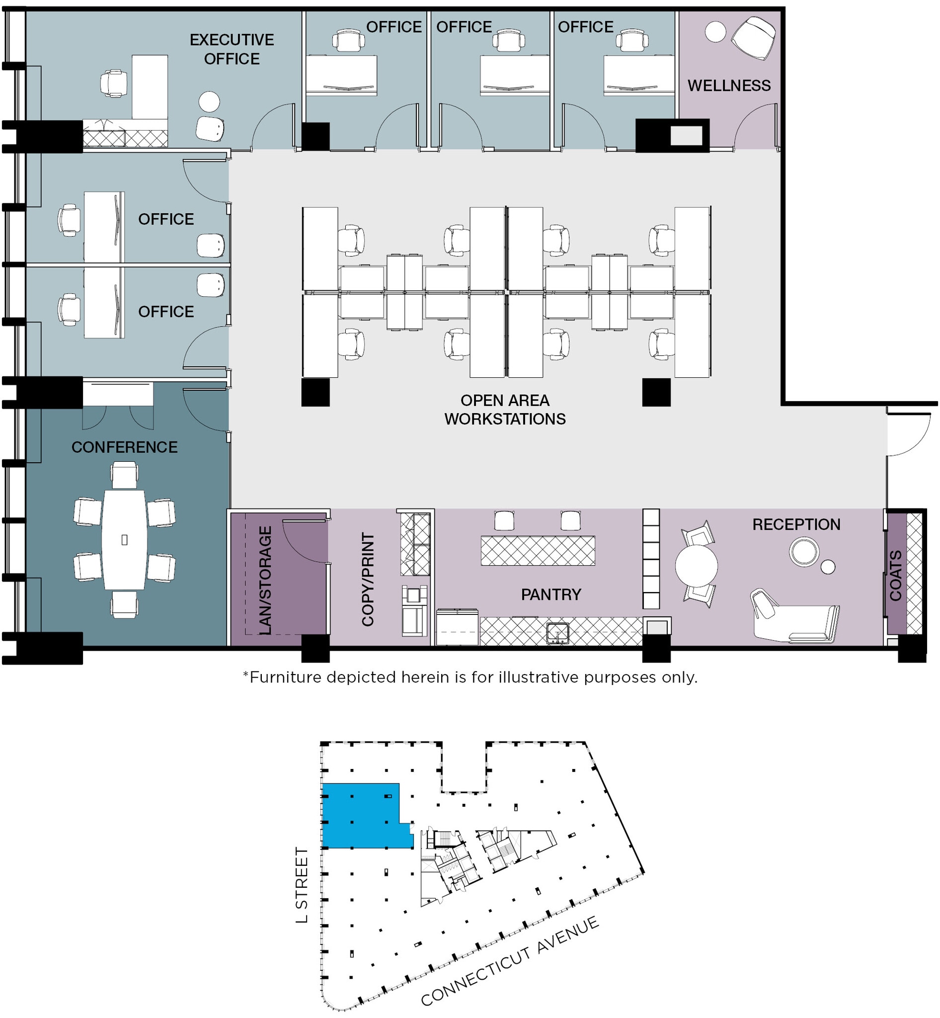 1025 Connecticut Ave NW, Washington, DC en alquiler Plano de la planta- Imagen 1 de 11