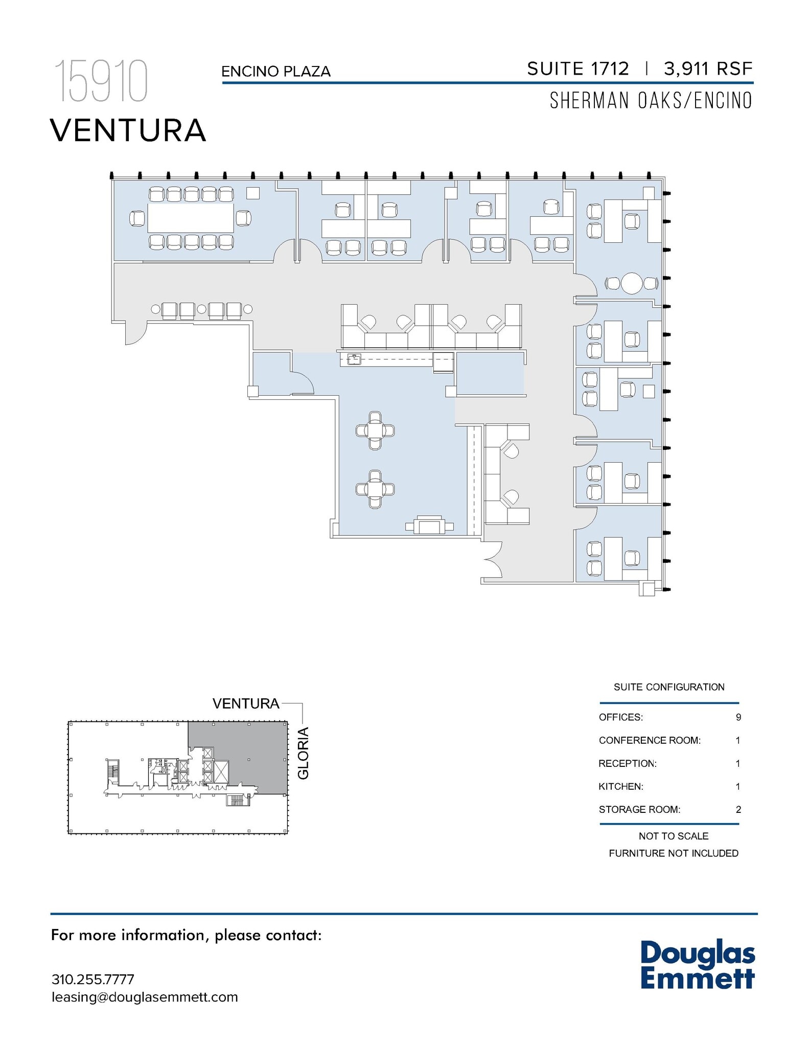 15910 Ventura Blvd, Encino, CA en alquiler Plano de la planta- Imagen 1 de 1