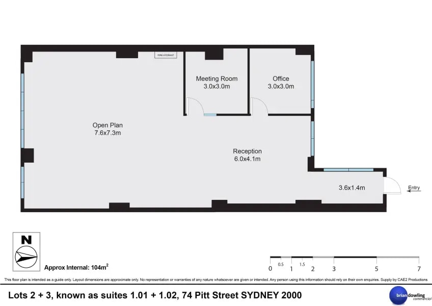 74 Pitt St, Sydney, NSW 2000 - Unidad 1.01&1.02 -  - Plano de la planta - Image 1 of 6