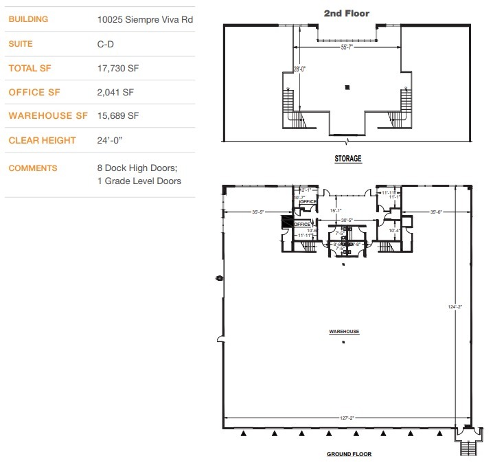 2340 Enrico Fermi Dr, San Diego, CA en alquiler Plano de la planta- Imagen 1 de 2