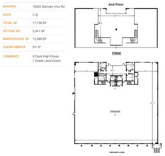 2340 Enrico Fermi Dr, San Diego, CA en alquiler Plano de la planta- Imagen 1 de 2