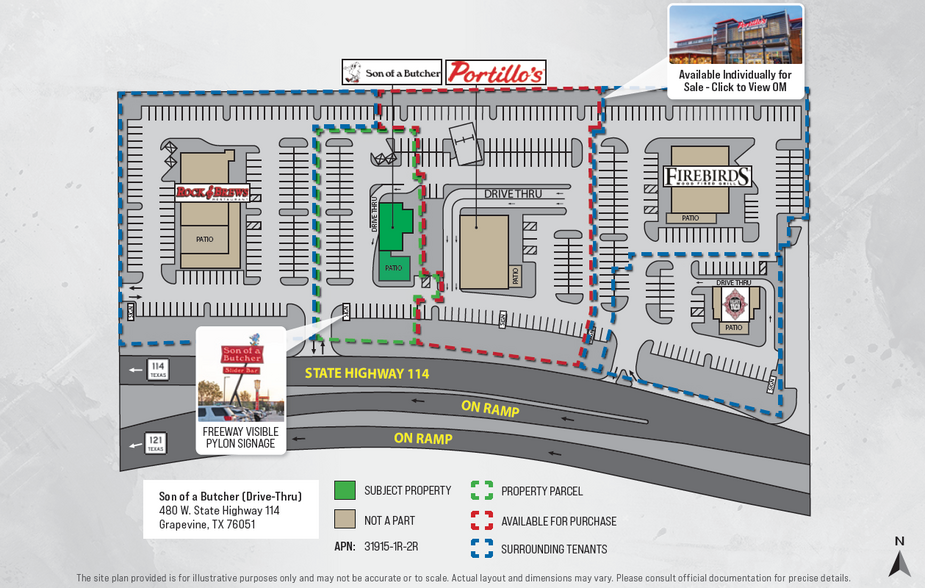 480 W State Highway 114, Grapevine, TX en venta - Plano del sitio - Imagen 2 de 4