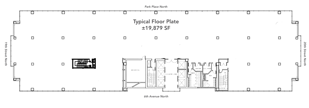 2001 Park Pl, Birmingham, AL en alquiler Plano de planta tipo- Imagen 1 de 1