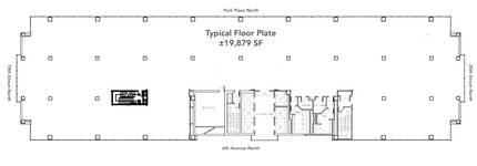 2001 Park Pl, Birmingham, AL en alquiler Plano de planta tipo- Imagen 1 de 1