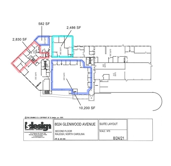 8024 Glenwood Ave, Raleigh, NC en venta Plano de la planta- Imagen 1 de 5