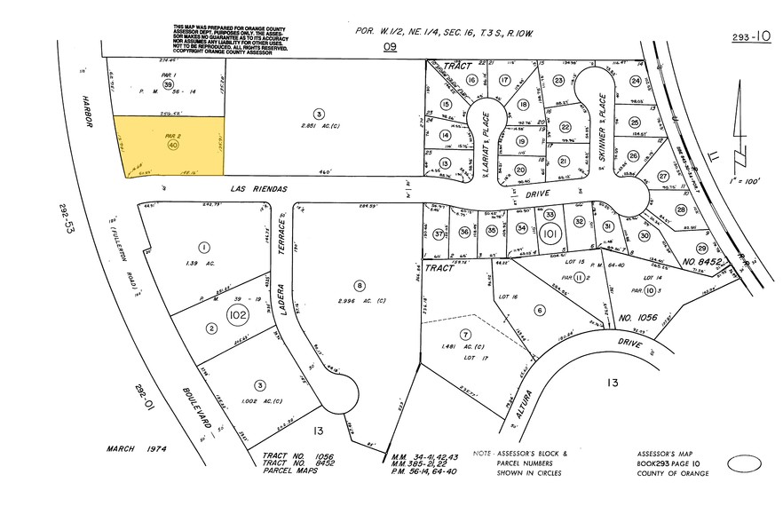 1340-1380 S Harbor Blvd, La Habra, CA en venta - Plano de solar - Imagen 3 de 5