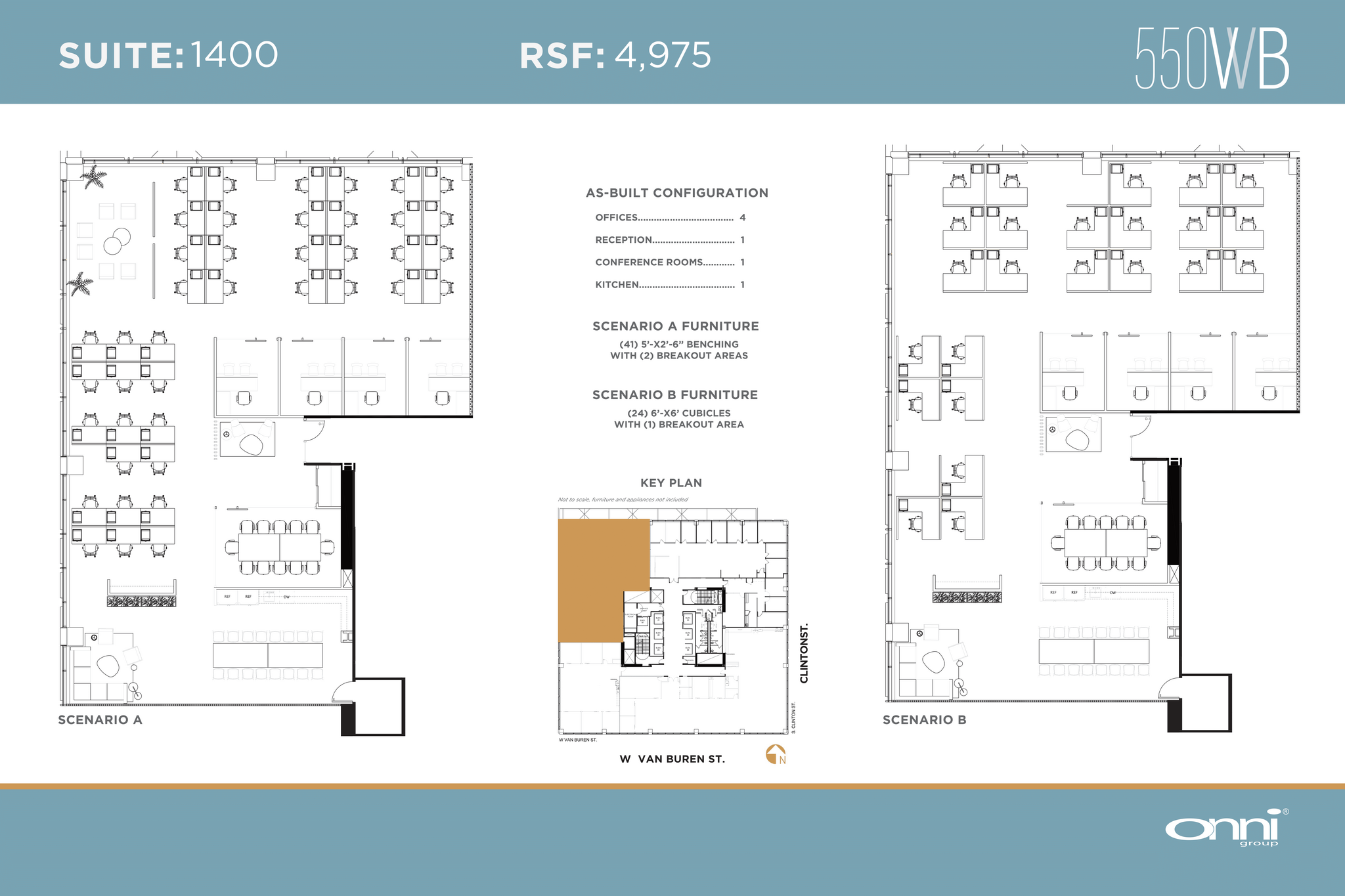 550 W Van Buren St, Chicago, IL en alquiler Plano de la planta- Imagen 1 de 1