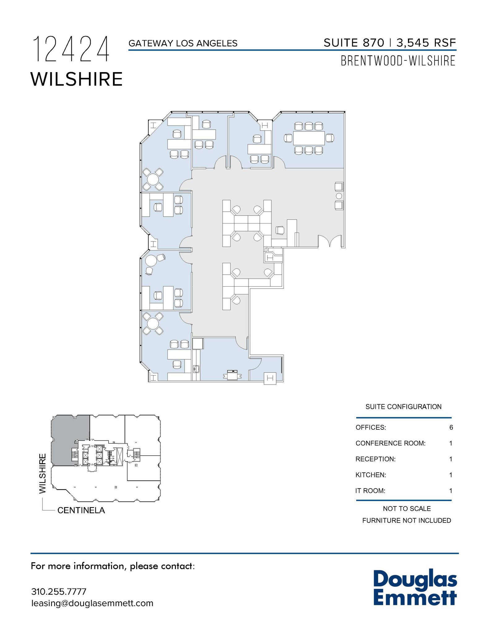 12424 Wilshire Blvd, Los Angeles, CA en alquiler Plano de la planta- Imagen 1 de 2