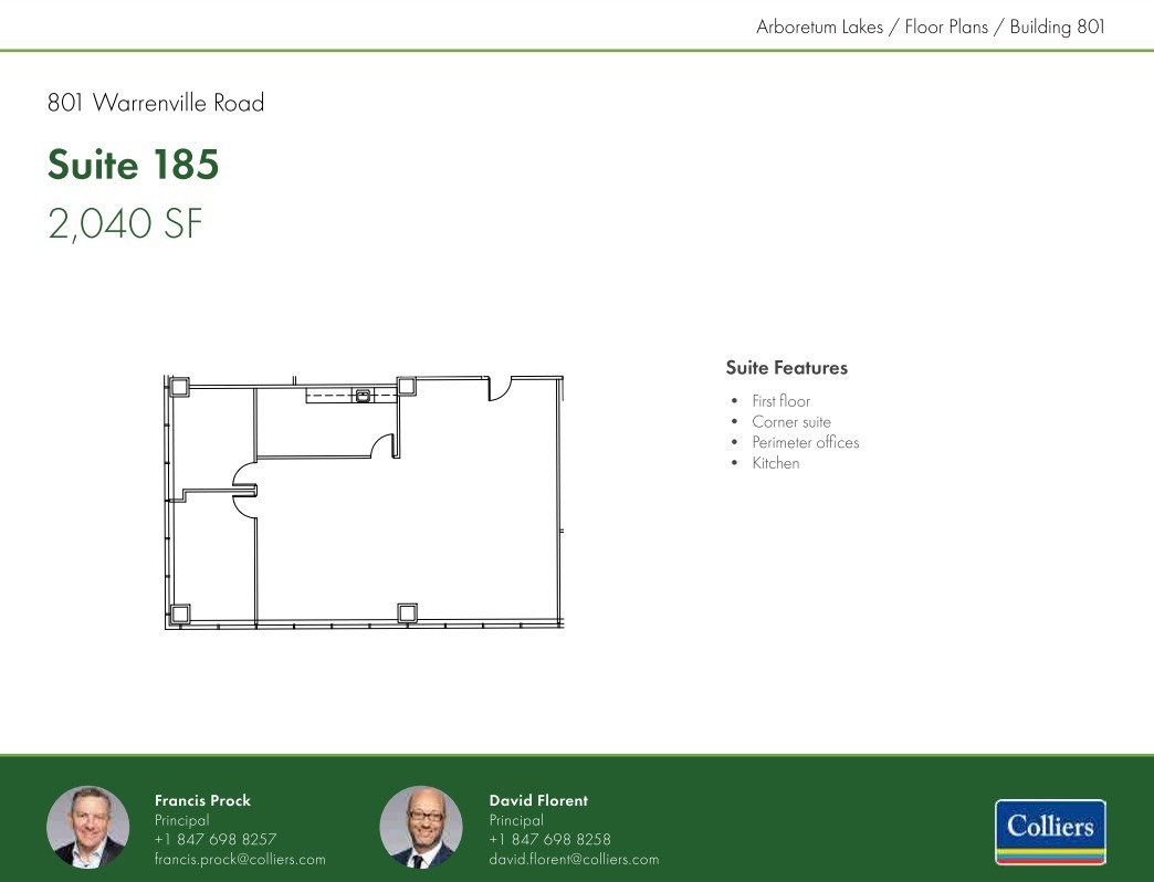 801 Warrenville Rd, Lisle, IL en alquiler Plano de la planta- Imagen 1 de 1