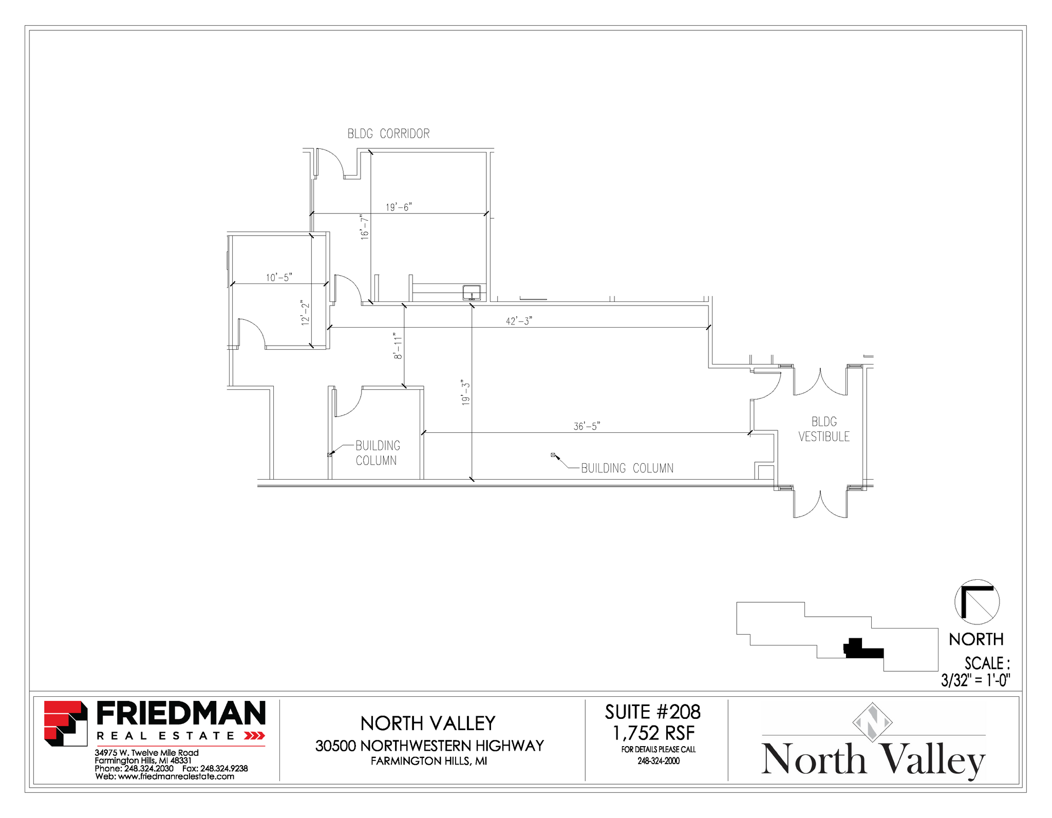 30500 Northwestern Hwy, Farmington Hills, MI en alquiler Plano de la planta- Imagen 1 de 2