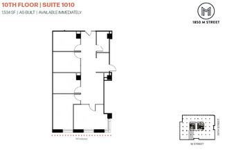 1850 M St NW, Washington, DC en alquiler Plano de la planta- Imagen 1 de 1