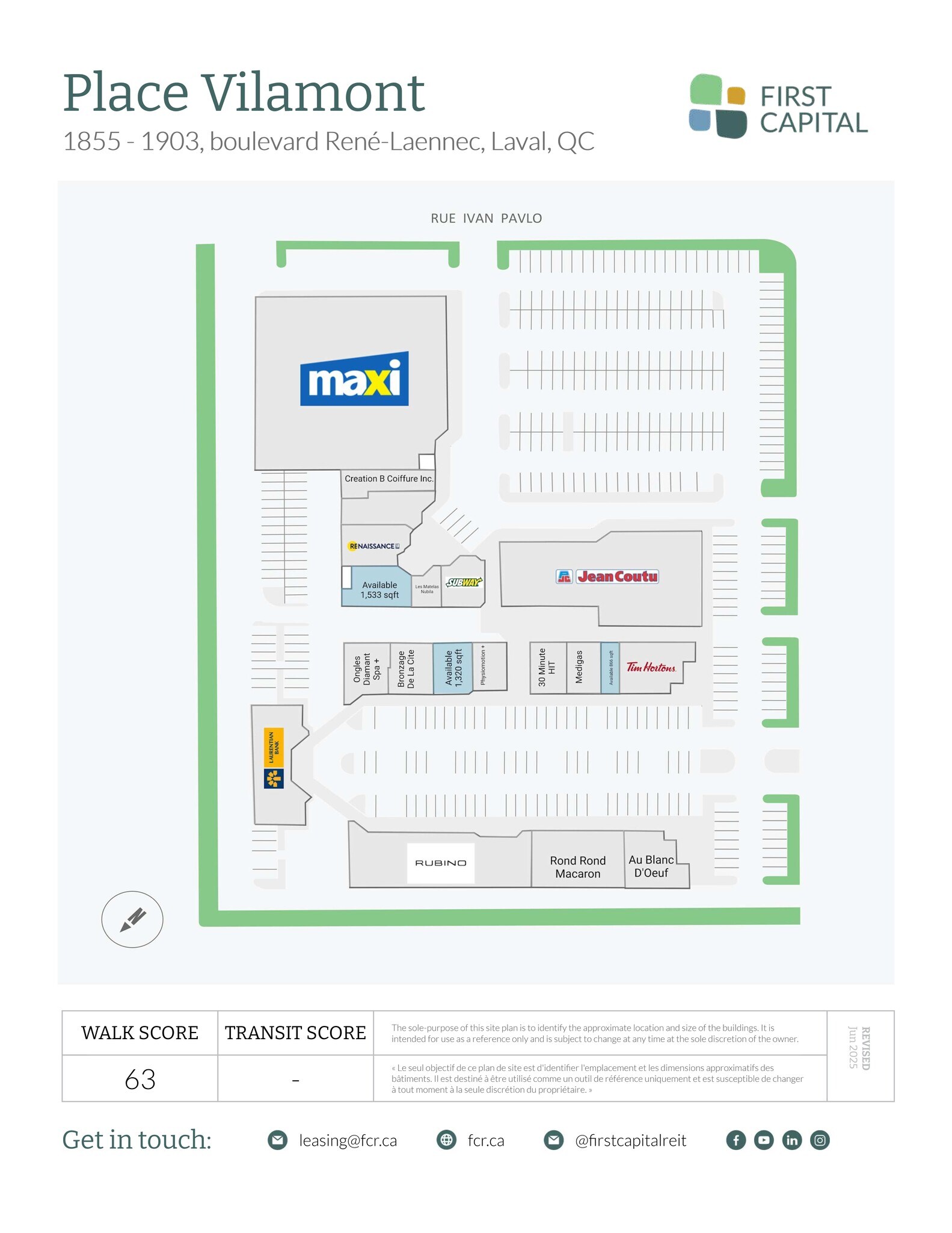 1857 Boul René-Laennec, Laval, QC en alquiler Plano del sitio- Imagen 1 de 2