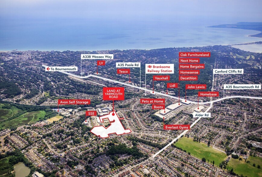 Yarmouth Rd, Poole en venta - Vista aérea - Imagen 2 de 4