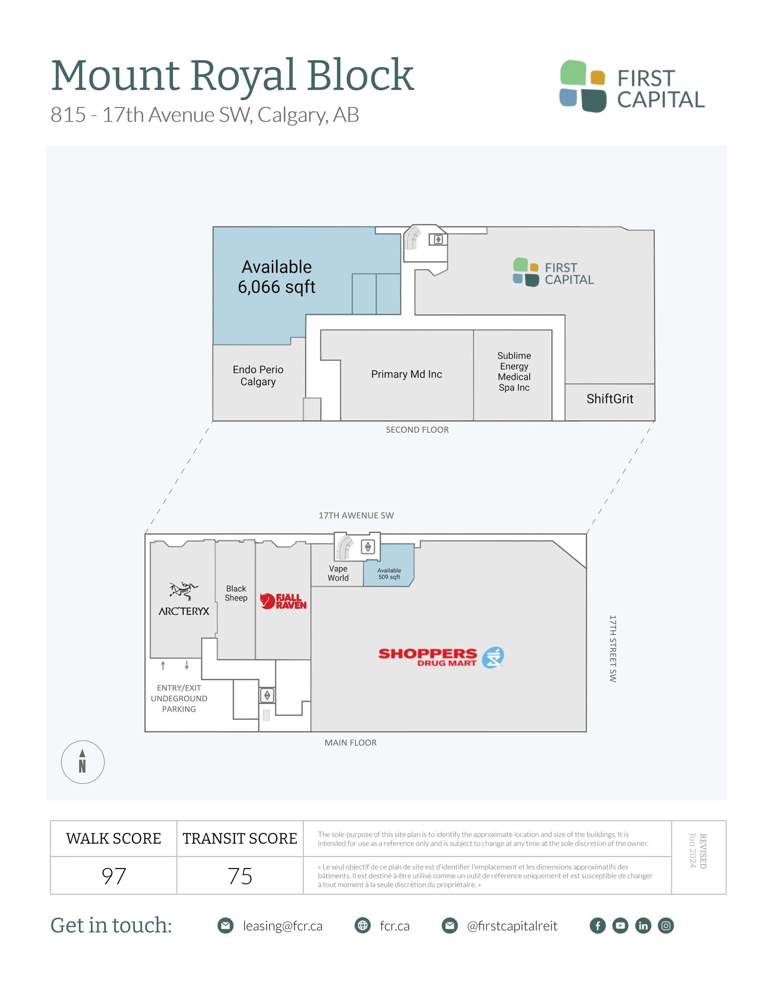 815 17th Ave SW, Calgary, AB en alquiler Plano del sitio- Imagen 1 de 1