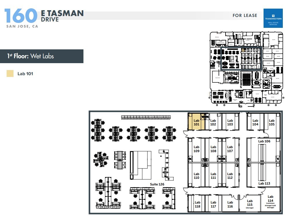 160 E Tasman Dr, San Jose, CA en alquiler Plano de la planta- Imagen 1 de 3