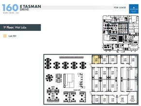 160 E Tasman Dr, San Jose, CA en alquiler Plano de la planta- Imagen 1 de 3